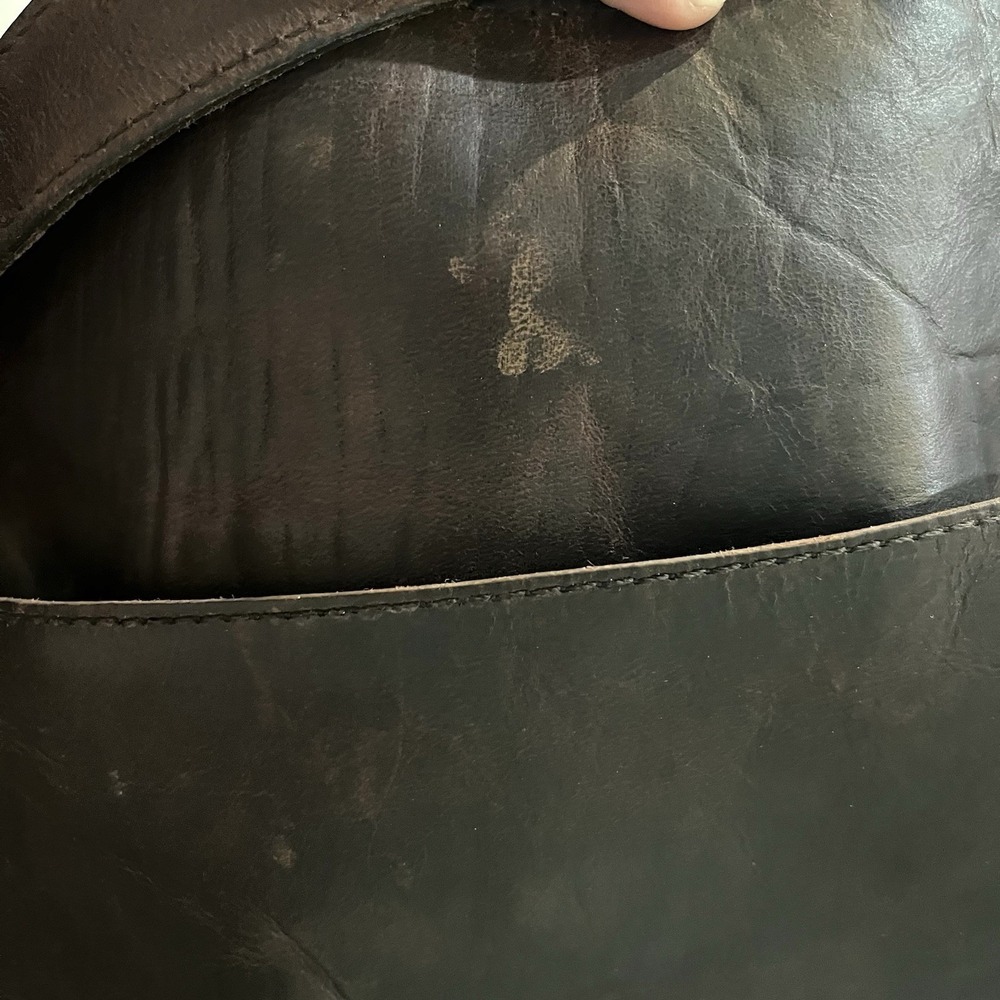 Handmade Crossbody Purse 100% Full‎ Grain Brown Leather Rustic - Picture 12 of 12